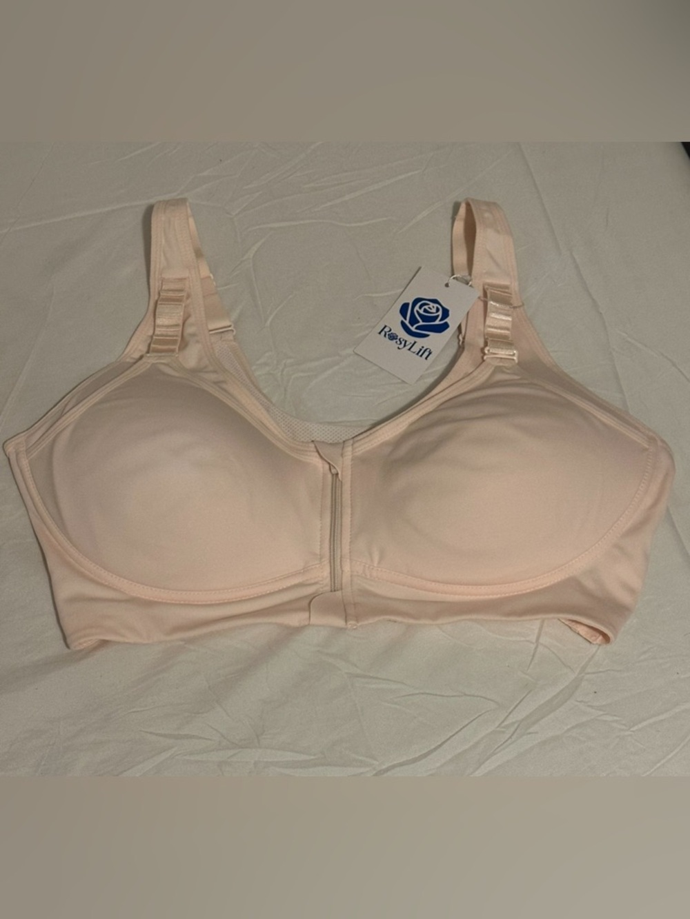Front-Zip Wireless Rosy Lift Bras